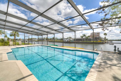 Waterfront Coastal Home With Private Pool & Dock - LBG 1